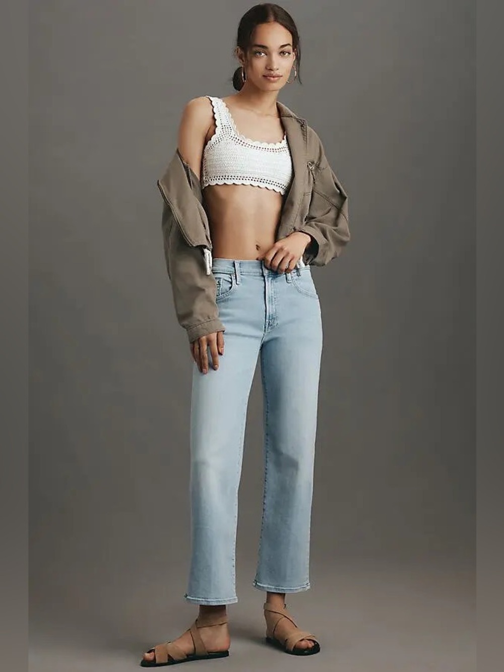 MOTHER
The Rambler High-Rise Straight-Leg Ankle Jeans Anthropologie